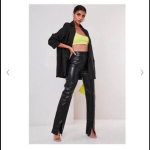Faux leather pant XS